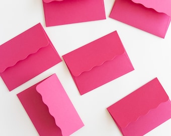Blank Wave Wedding Envelopes A6 to A7.5 Sizes (Set of 10)