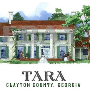 TARA Art Print #41 Gone With The Wind Plantation Signed by Artist