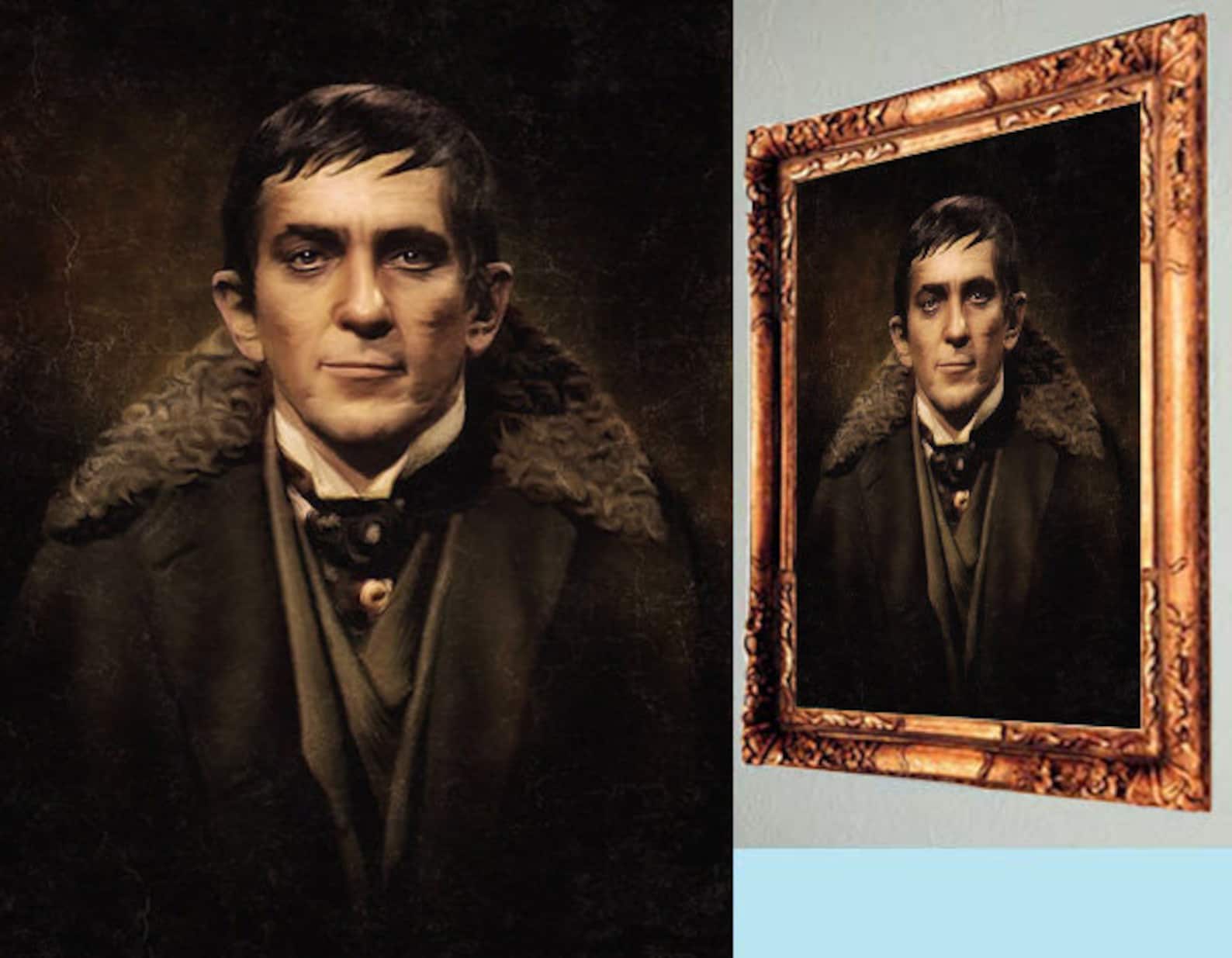 Barnabas Collins 1897 Portrait on CANVAS from DARK SHADOWS Etsy