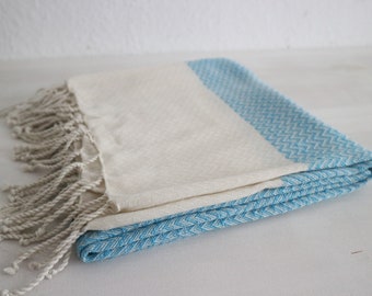 Hammam Towel / Beach Towel / Picnic Blanket / Sauna Towel / Hand Towel / Pestemal / Scarf / Travel Towel / Baby Blanket / Bath Towel 95 x 180 cm