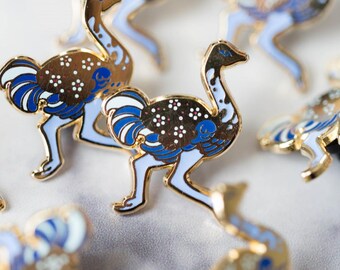Ostrich Enamel Pin Chandler Arizona