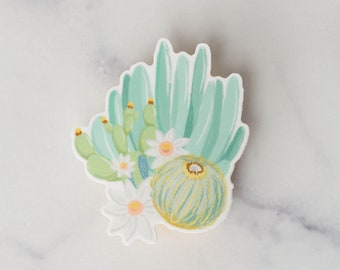 Green Cactus Vinyl Sticker