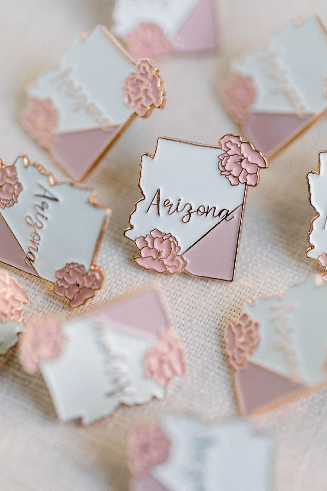 Arizona Outline Enamel Pin - Etsy