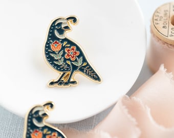 Desert Quail Enamel Pin