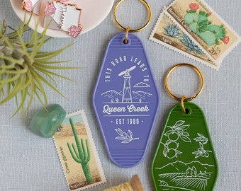 Queen Creek Arizona Hotel Keychain