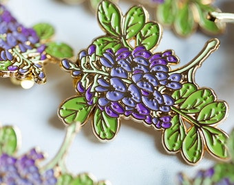 Texas Mountain Laurel Tree Blossom Enamel Pin