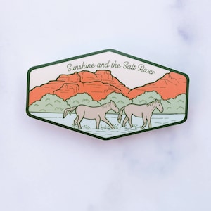 Sunshine and the Salt River Wild Horses Arizona Vinyl Sticker