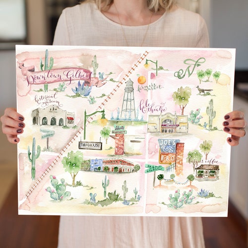 Map Of Downtown Gilbert Watercolor Map Of Downtown Gilbert Arizona | Etsy Uk Map Of Downtown Gilbert Watercolor Map Of Downtown Gilbert Arizona | Etsy Uk