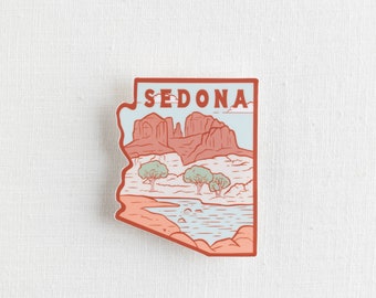 Sedona Arizona Outline Vinyl Sticker