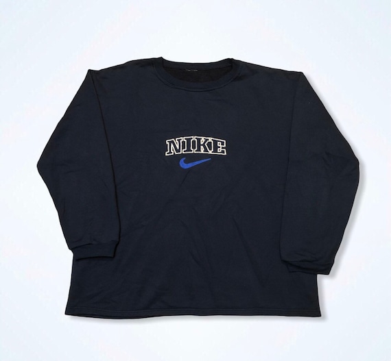 BOOTLEG Vintage Nike Navy Spellout 1990s Embroider