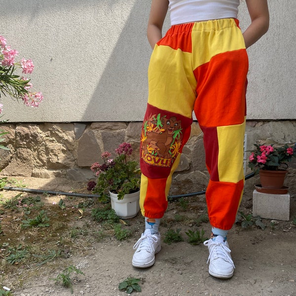 Patchwork Sweatshirt Pants