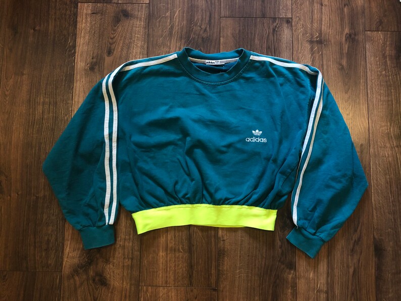 vintage turquoise adidas equipment sweatshirt