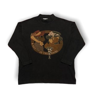 Vintage Iceberg 1990s Dog Disney Themed Retro Big Embroidered Logo Sweatshirt