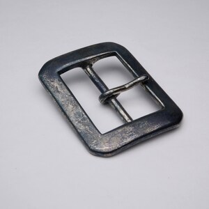 Japanese Buckle - Aged Nickel Single Prong (40mm)