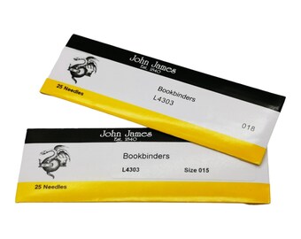 John James Bookbinders Needles - Pack of 25, sizes 015 / 018