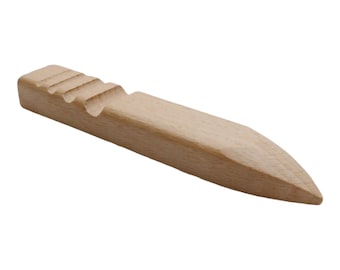 Flache Lederkantenschleifer - Buchenholz