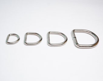 D Ringe - 20mm,25mm,30mm,40mm - Nickel