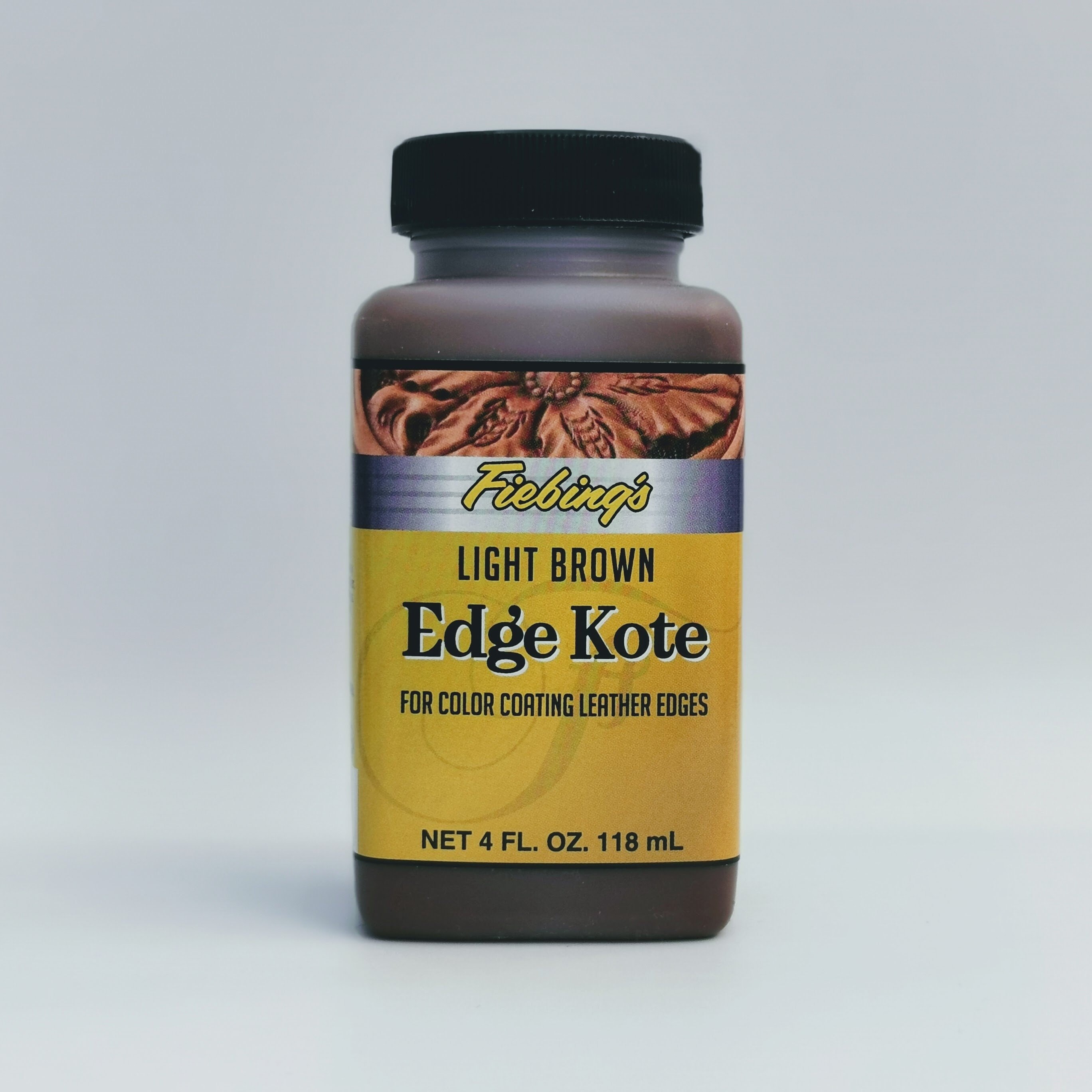 Fiebing's Bordo Kote 4 Oz - Finitura Per Bordi In Pelle, Colore Marrone, Sigillante Resistente All'Acqua