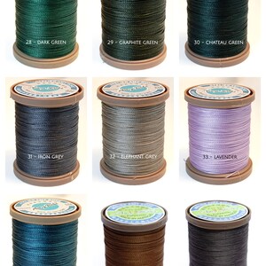 Amy Roke 0.55mm Premium Waxed Polyester Thread Différentes couleurs image 5