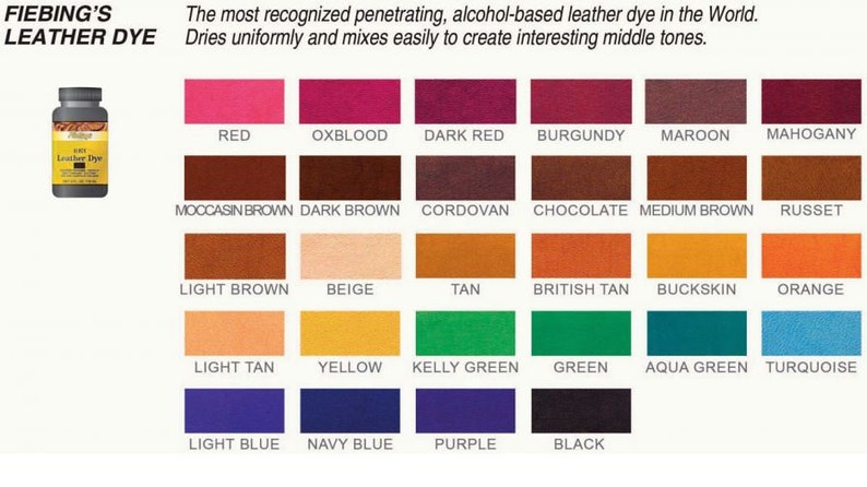 Fiebing's Leather Dye 4oz / 118ml Various Colours - Etsy Canada
