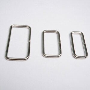 Rectangular Strap Keeper - Nickel