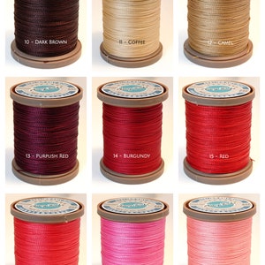 Amy Roke 0.55mm Premium Waxed Polyester Thread Différentes couleurs image 3