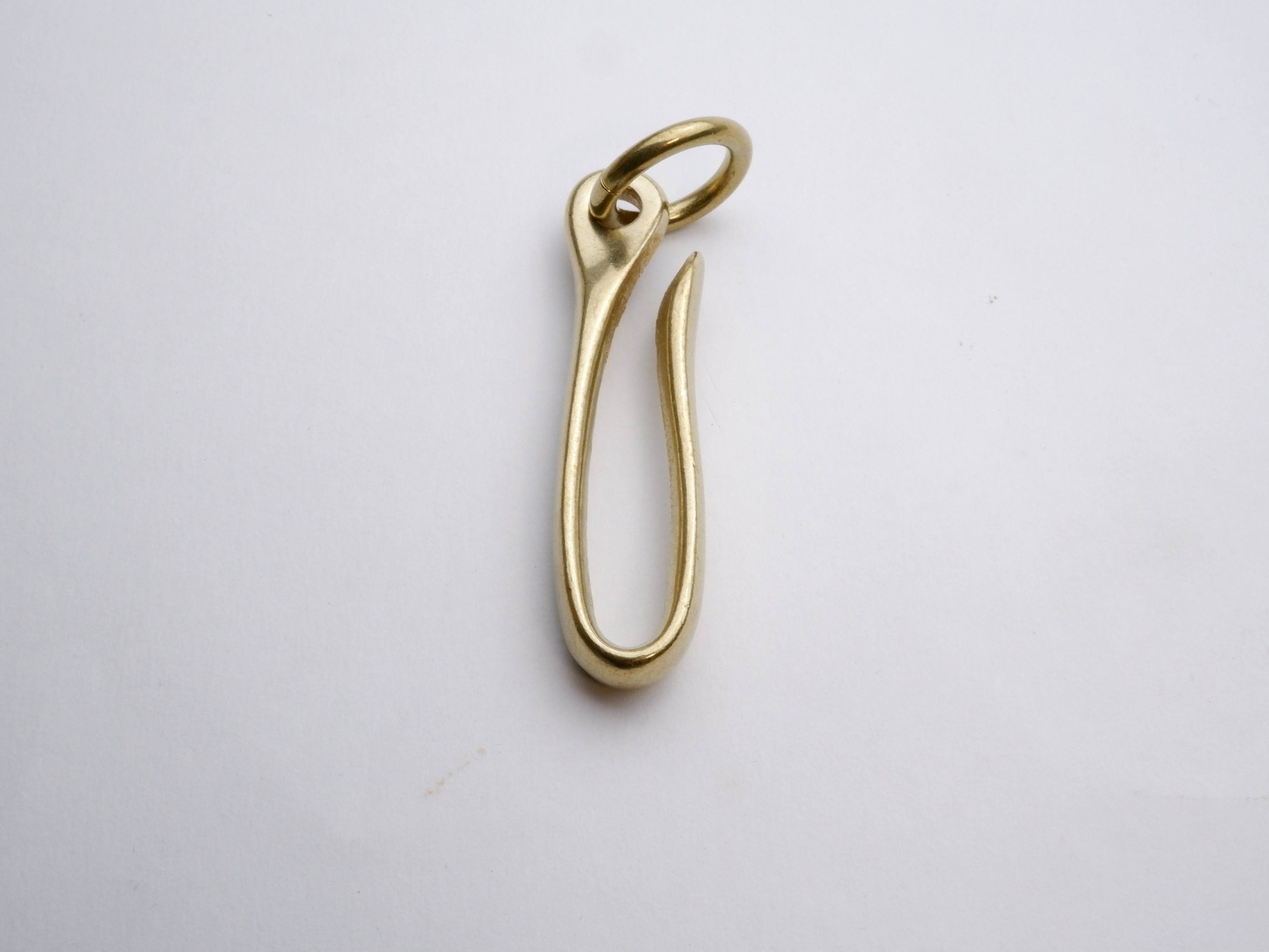Kyoshin Elle Japanese Brass Fish Hook Key Chain / Jump Ring and Hook 71mm  Large -  Australia