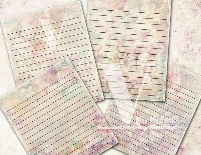 JUST WRITE PRINTABLE Lined Journal Papers Journal Sheets Etsy