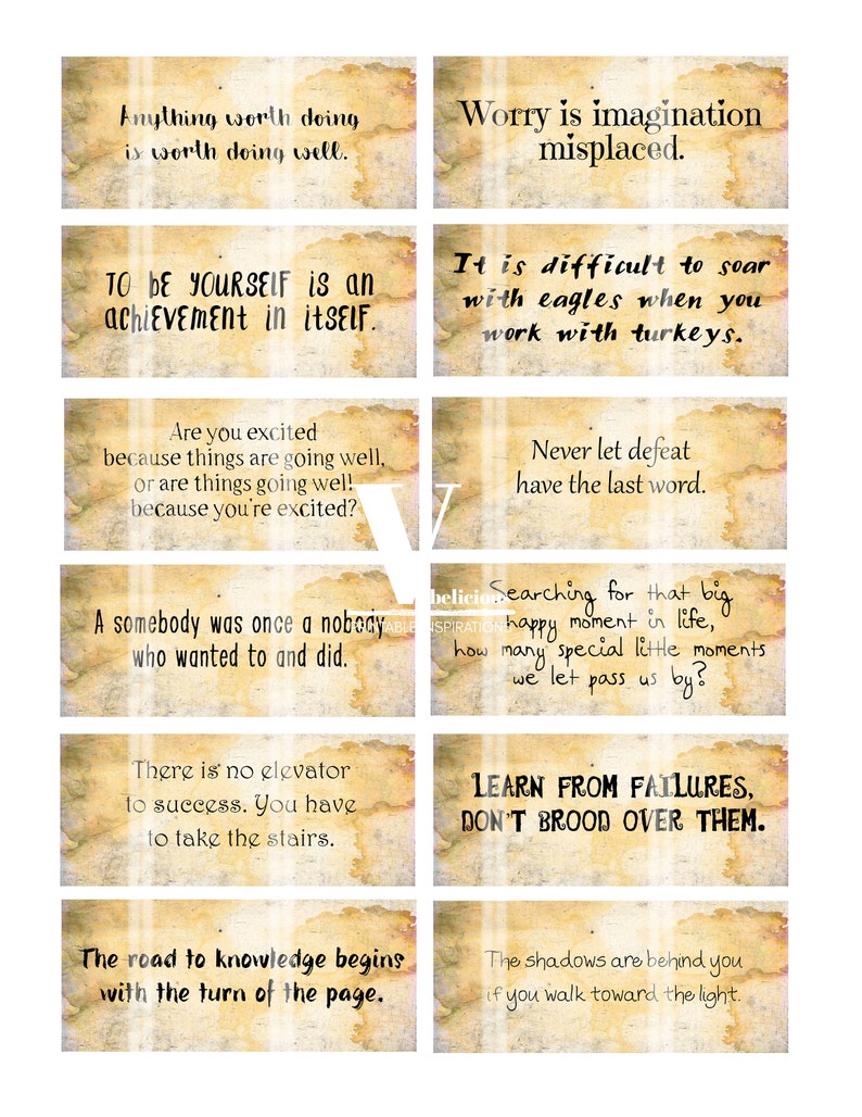 36 printable quotes inspirational words quotes junk journal etsy