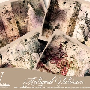 ANTIQUED VICTORIAN PRINTABLE Journal kit Journal Paper Writing Paper Junk Journal Vintage Antique Victorian Mixed Media Instant Download
