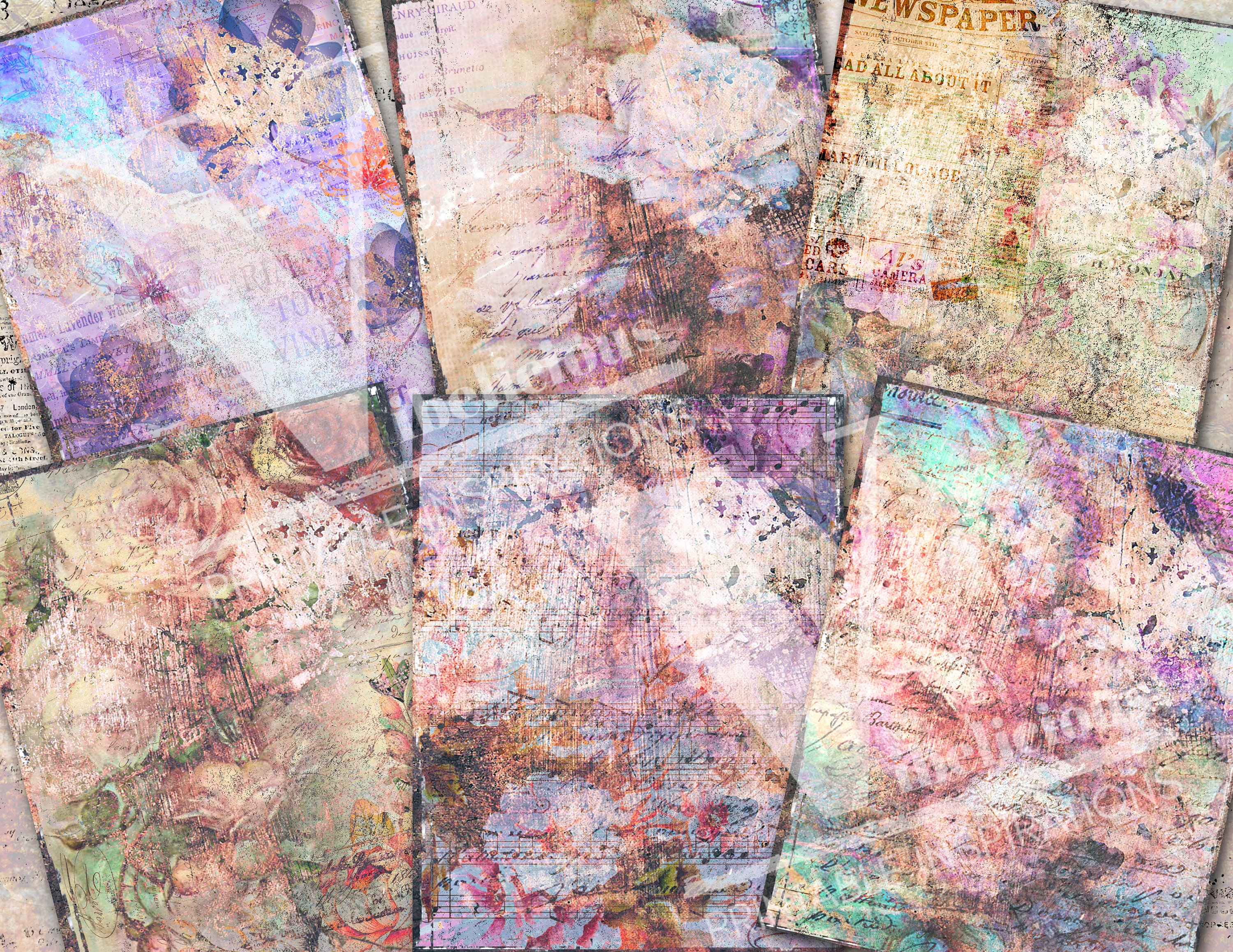 WEATHERED TEXTURE GRUNGE Printable Journal Paper Junk Journal Grunge ...