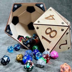 Almacenamiento y exhibición de figuras gigantes cortadas con láser D20 * decoración del hogar * Kit ensamblado o para armar *