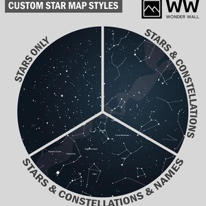 Custom Star Map Print, Constellation Map, Custom Coordinates ...