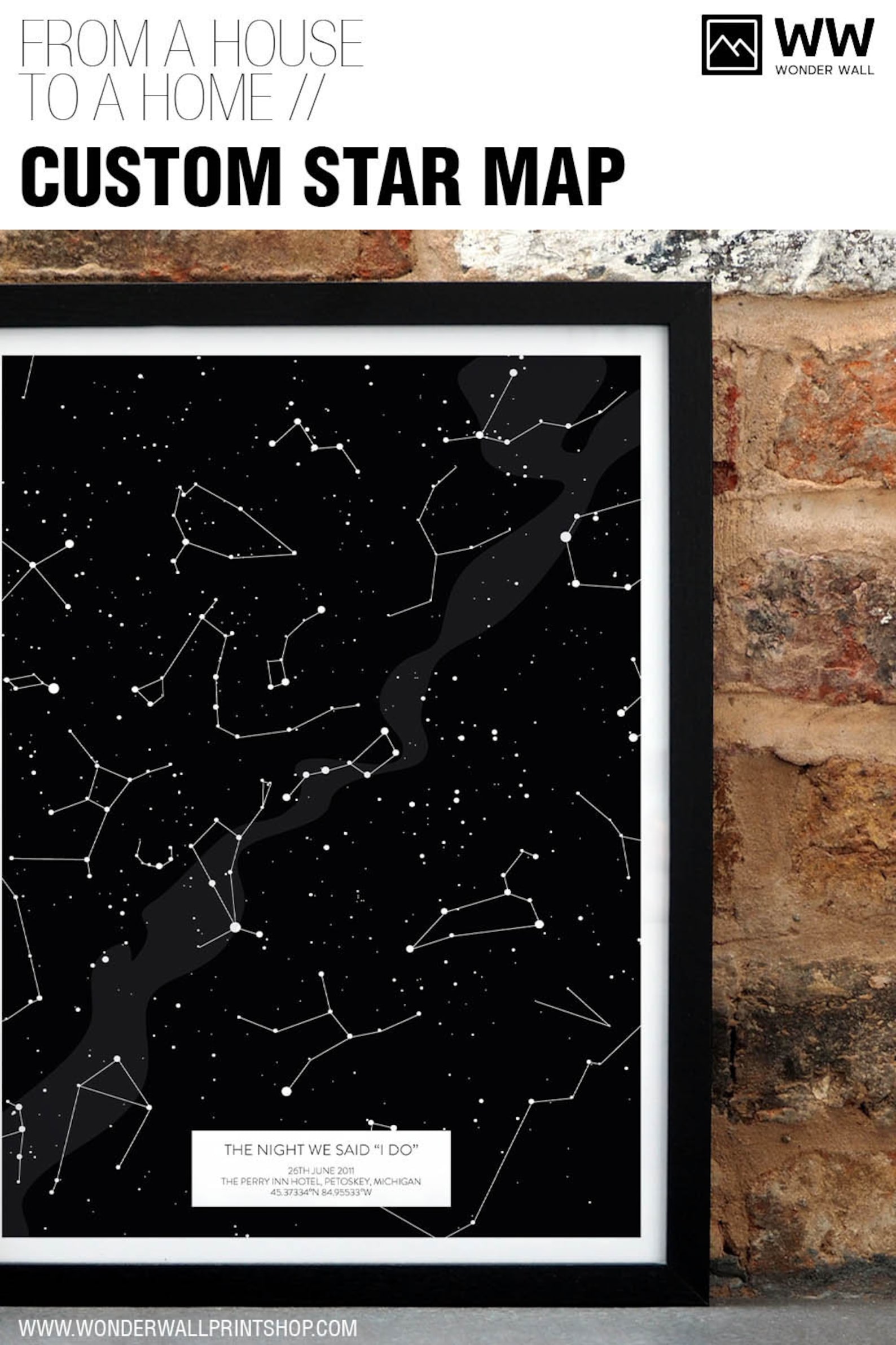 Custom Celestial Star Map Custom Sky Chart WHERE WE MET - Etsy UK
