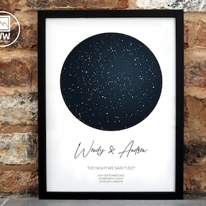 Personalized Gifts For Men, Husband Gift, Personalized Gifts For Him, Custom Star Map By Date, Star Map Poster Personalised Gift For Husband