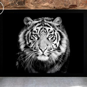 TIGER Print, Tiger Poster, Black and White Photograph, Animal Poster Print, Fine Wall Art, Tiger Poster Print, B&W Photography