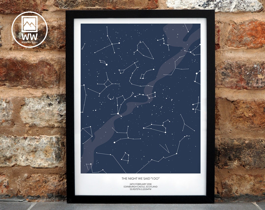 Custom Star Map Constellation Map Custom Star Chart Star - Etsy UK