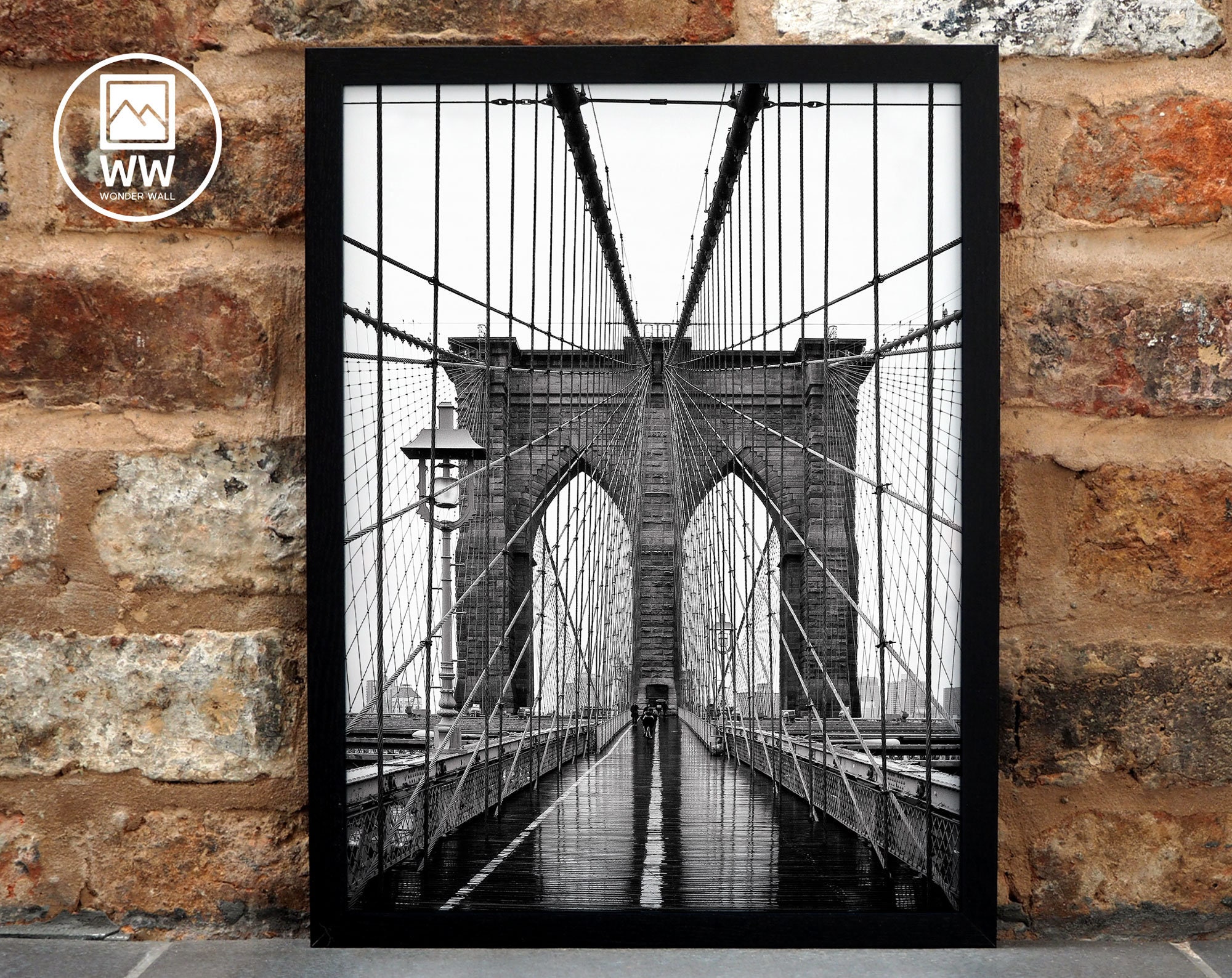 BROOKLYN BRIDGE Print Brooklyn Bridge Poster Black and White - Etsy UK