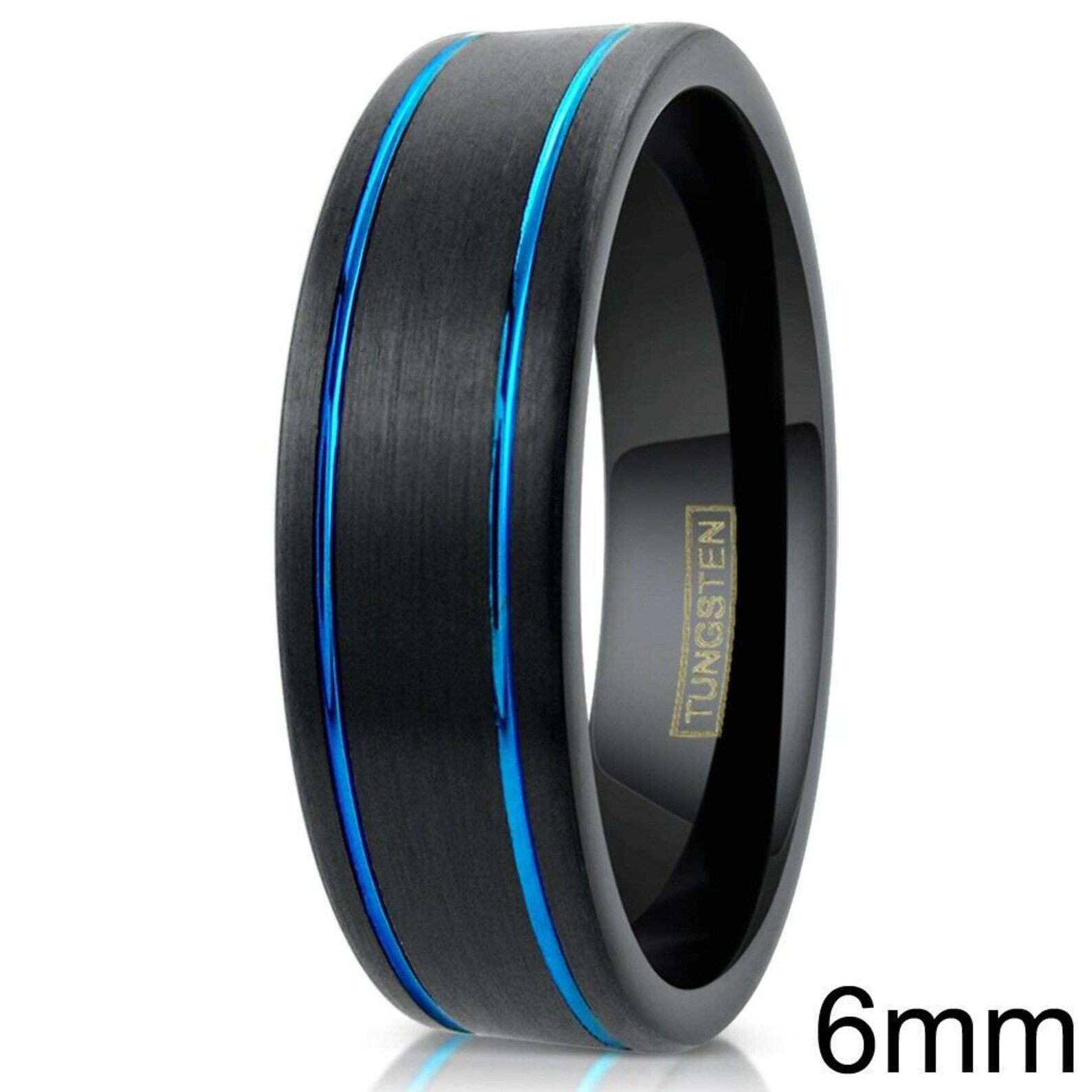 Thin Blue Line Ring | Police Tungsten Men's Women's Wedding Size 5-15 ...