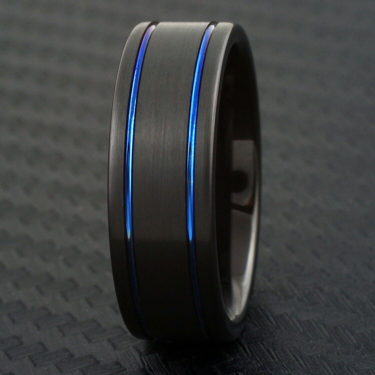 Thin Blue Line Ring | Police Tungsten Men's Women's Wedding Size 5-15 ...