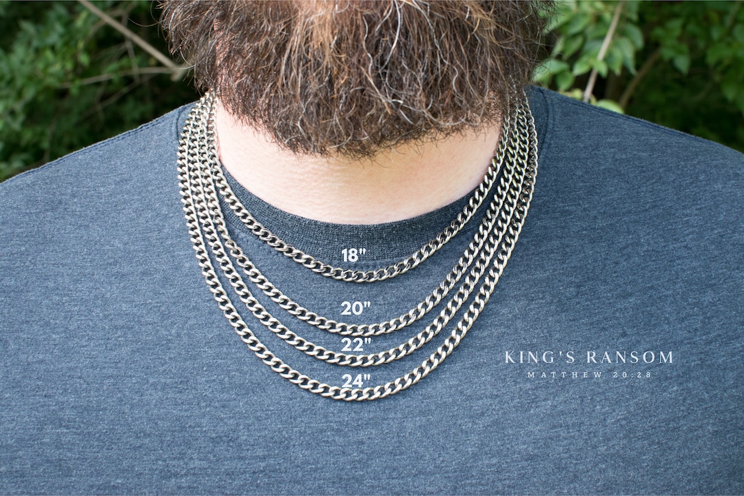 Width Men's Pure Titanium Flat Curb Chain Minimalist Chain