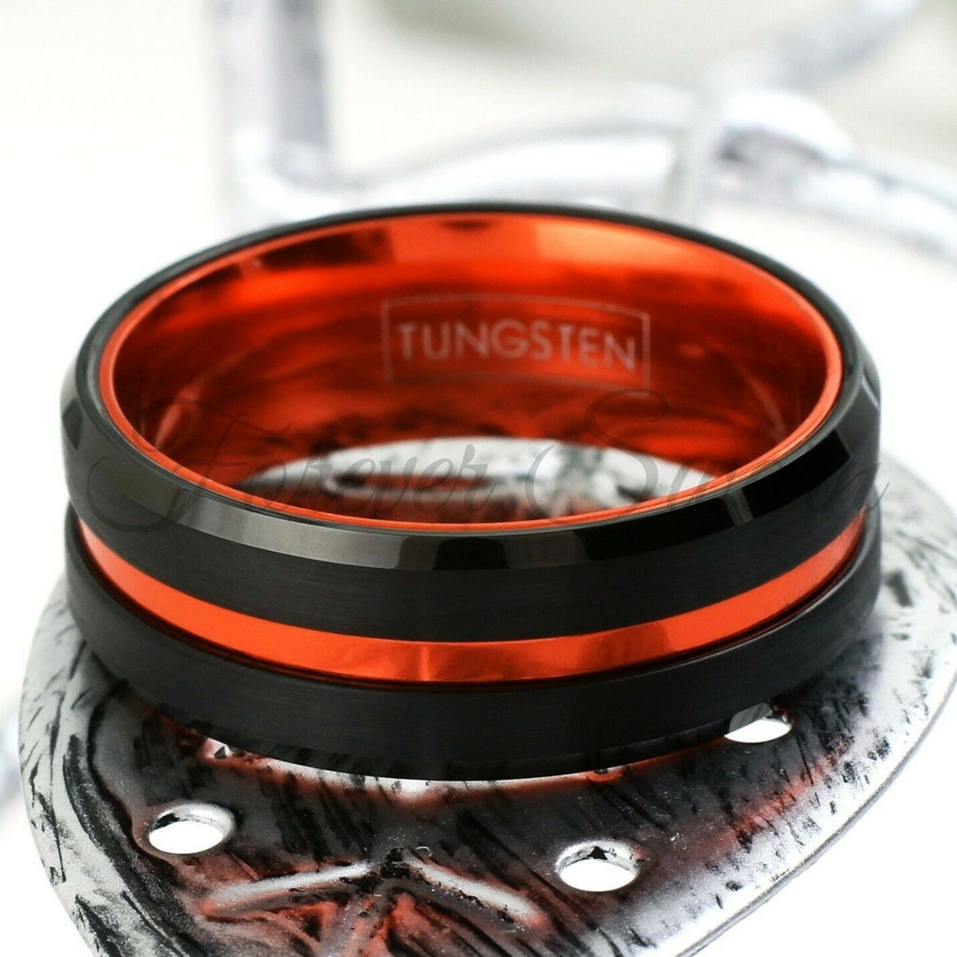 Thin Orange Ring EMS Search and Rescue SAR Dispatcher Line Tungsten