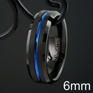 Thin Blue Line Ring | Police Tungsten Men's Women's Wedding Size 5-15 ...