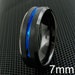 Thin Blue Line Ring 7mm | Police Tungsten Men's Women's Wedding Size 7 ...