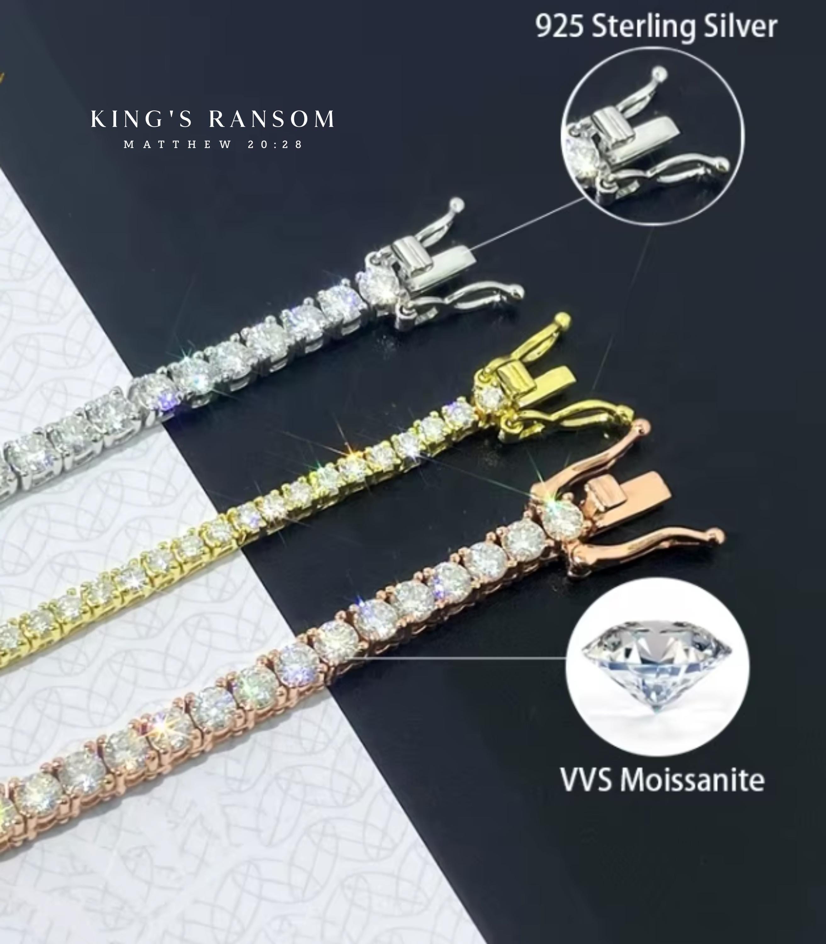 VVS1 moissanite テニスネックレス 45cm VVS1 Moissanite Necklace, Sterling Silver Tennis Necklace