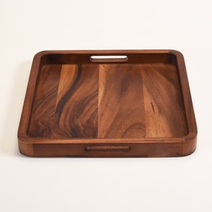 Elegant 15-Inch Square Serving Tray with Solid Base