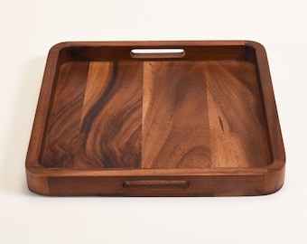 Elegant 15-Inch Square Serving Tray with Solid Base