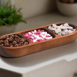 Handcrafted Acacia Wood Candy and Nut Bowl