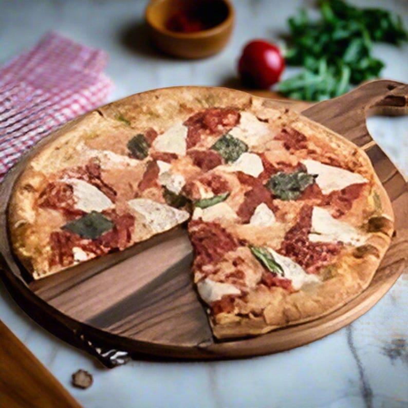 Round Acacia Wood Cutting Board - Thumbnail 2