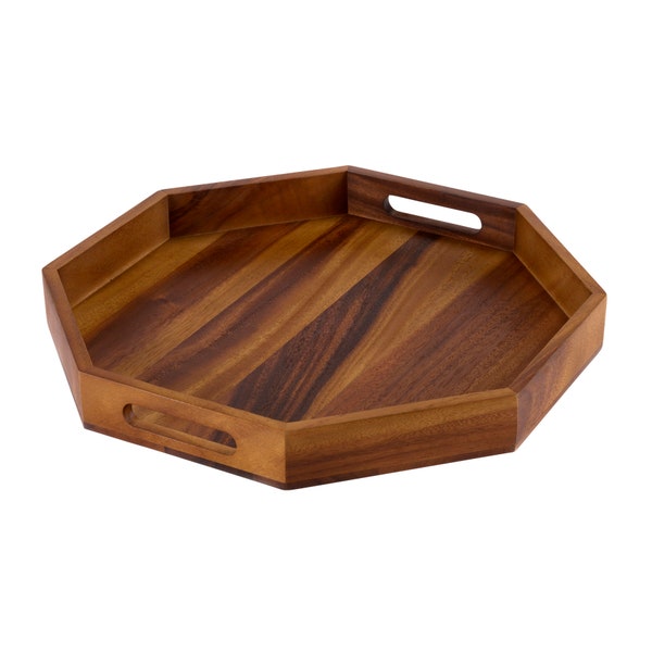 Octagon Serving Tray - 13" - Solid Bottom